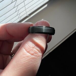 Black Tungsten Carbide Men's Ring